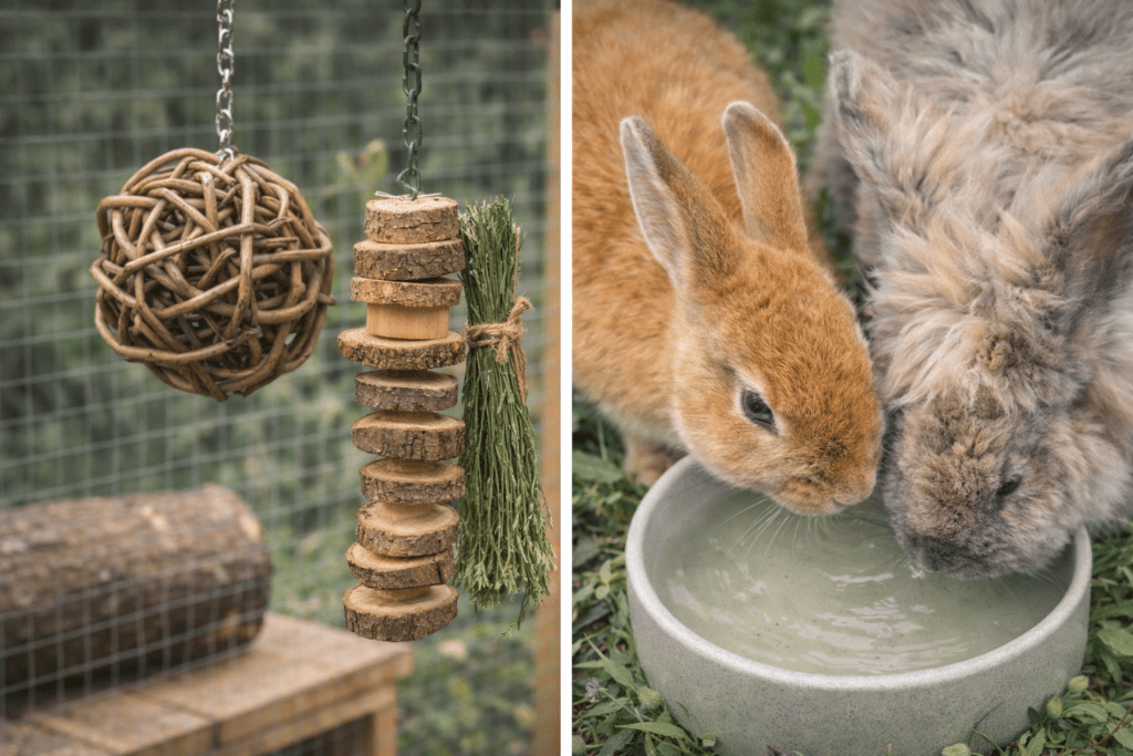 Verrijking en drinken uit een bakje